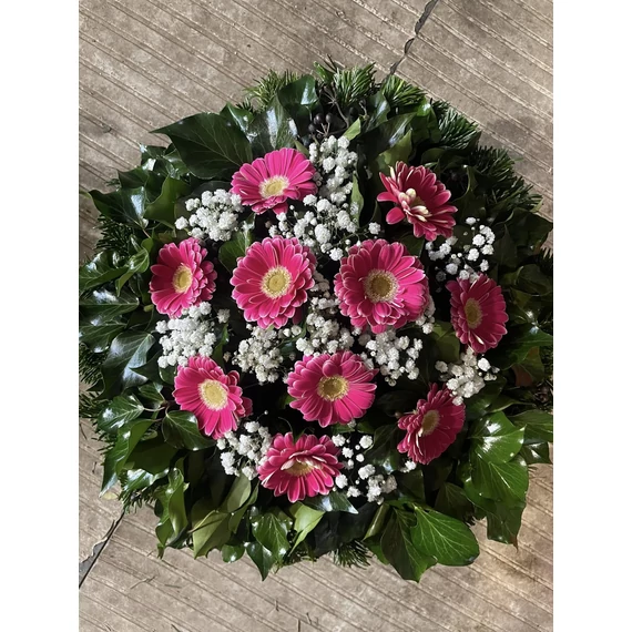 Gerbera Koszorú Ø60cm (sötét rózsaszín)