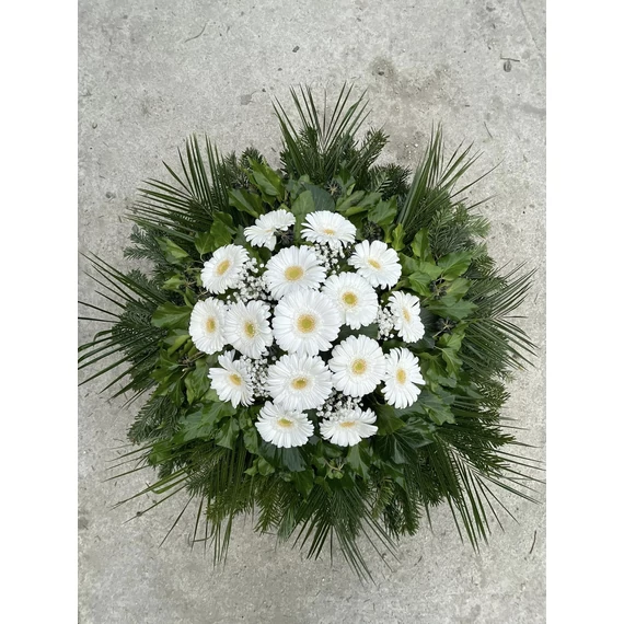 Gerbera Koszorú Ø60cm (fehér)