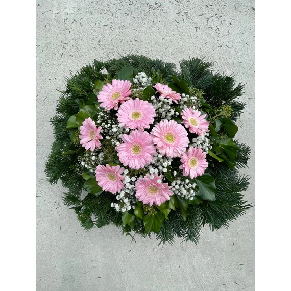 Gerbera Koszorú Ø60cm (rózsaszín)