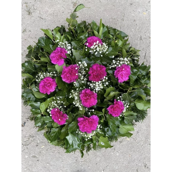 Szegfű Koszorú Ø60cm (lila)